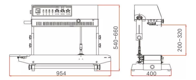 Конвеєрний запайщик пакетів FRBM-810II з датером